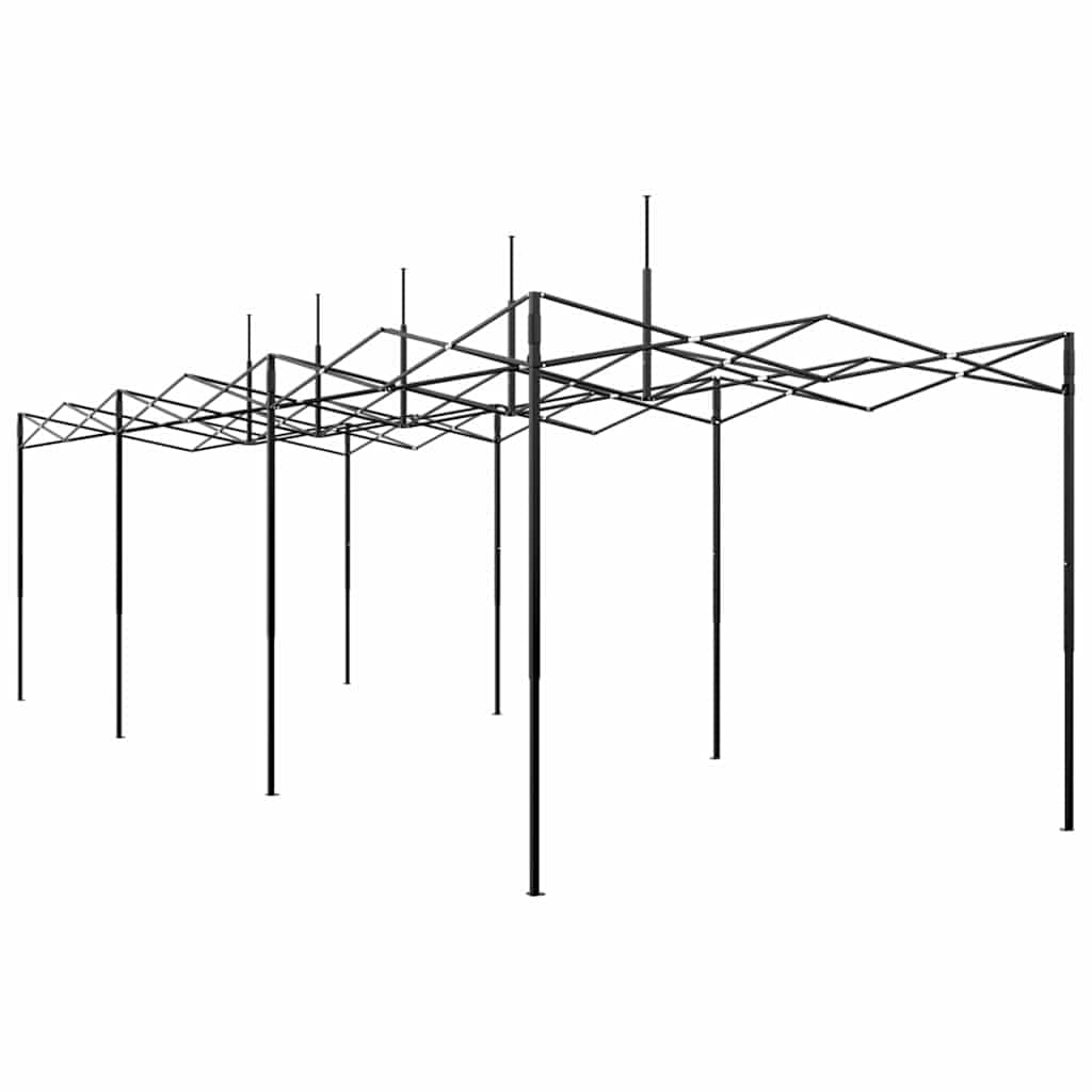Begehbares Gewächshaus mit Eisenrahmen, Grün, 290 x 870 x 315 cm, faltbar, halbtransparente Polyethylenabdeckung, robuste Konstruktion für Pflanzenpflege, einfache Montage,