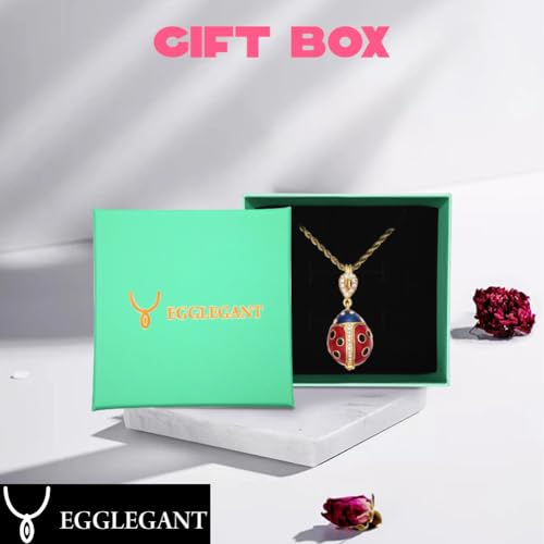 Ladybug Locket Necklace, Embossed Flower Charm Design Easter/Christmas Gift4