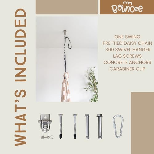 Bouncee Sensory Swing I 55"x60" Indoor or Outdoor Hammock I Special Needs I Autism Sensory I Relaxing Calming Pod I Holds up to 200 Pounds I Tan - Image 7