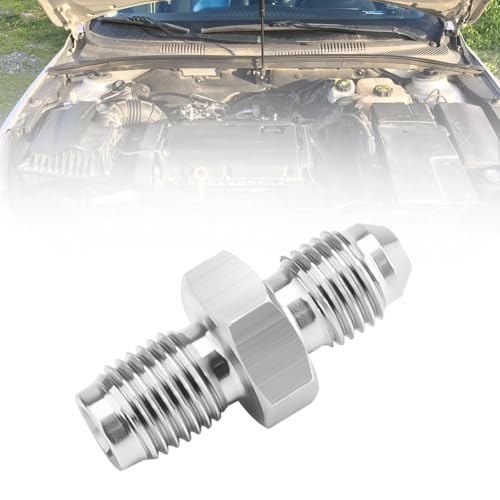 JERBOR 3AN Male to 3/8x24 Inverted Flare Brake Thread, Straight Male Fitting Adapter (1PCS)