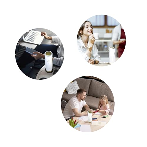 toGo Filter purificador de aire portátil pequeño con batería para viajes, coches y mesas, filtro HEPA 13 y filtro de carbono, contra contaminantes polen humo - para alergias y asmáticos (blanco) - imagen 2