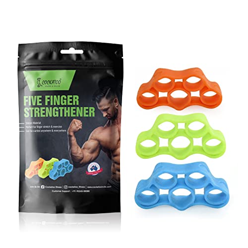 Cockatoo Finger Stretcher Hand Resistance Bands Hand Extensor Exerciser Finger Grip Strengthener Strength Trainer Gripper set for Arthritis Carpal Tunnel Exercise Guitar and Rock Climbing, Pack of 3 (B0C37B5ZC2) Amazon Price History, Amazon Price Tracker