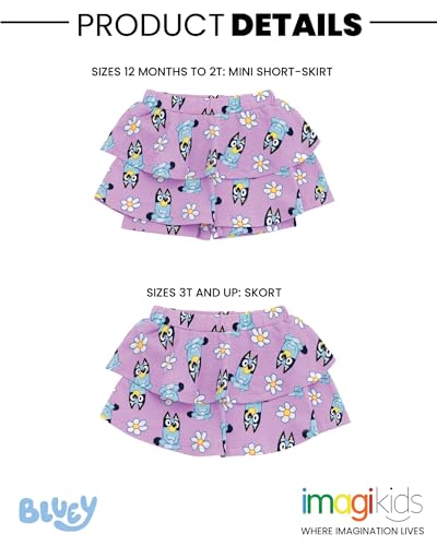 Bluey Floral 2 Pack Skorts Infant to Big Kid2