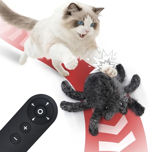 Pawingcat Remote Control Cat Toy Horror Spider 2 Modes