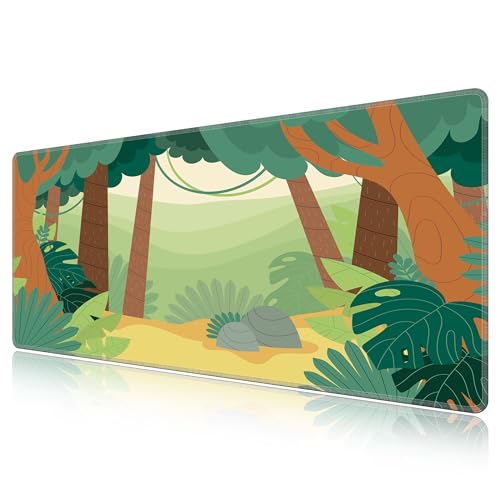 Tapis de souris gamer fini les glissades avec le grand sous-main LL-COEUR Verdure XXL étanche