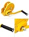 QWORK Manual Crank Winch 1200lbs Load – Two‑Way Lock Gear for Boat Trailer, ATV & Utility Pulling, 2 Pack