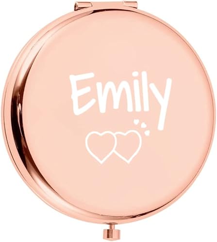 Miniatura 1 de Espejo compacto personalizado, espejo plegable redondo de doble cara, aumento 1X2X, regalo personalizado para mujeres y niñas, propuesta de dama de