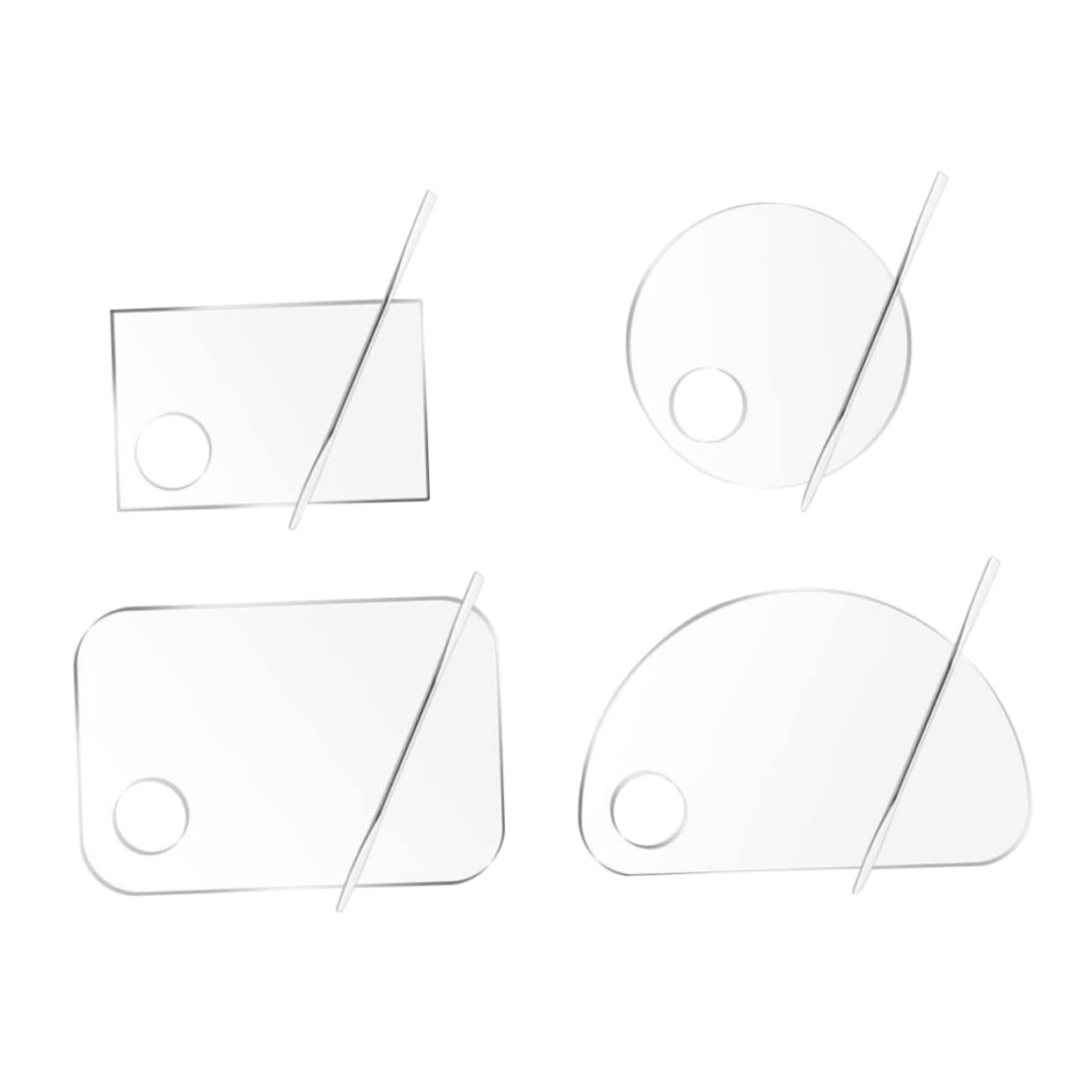 IWOWHERO Acrylic Palette Makeup Mixing Pallet Foundation Mixer Nail Art Supplies