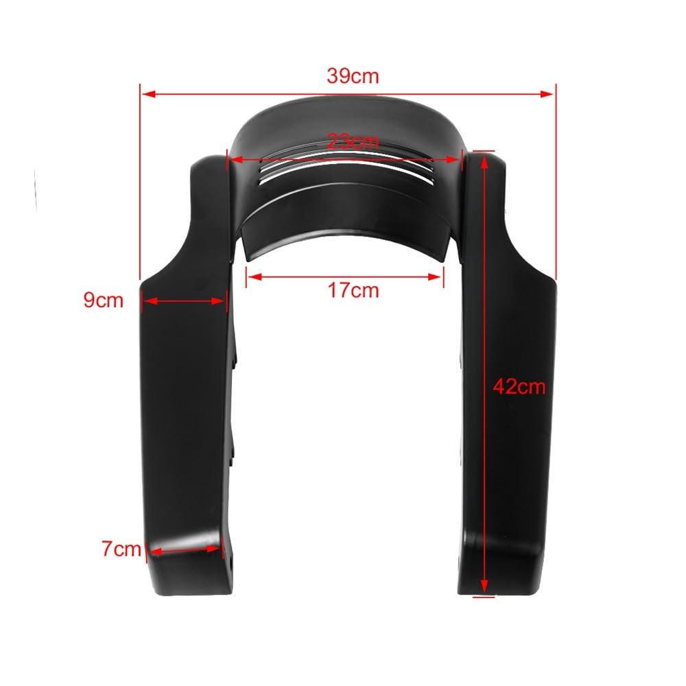 Parafango anteriore deflector Estensione Parafango Posteriore Moto Allungata Da 5 "per Parafango Esteso Moto Per Ha&rley Touring 2014-2019