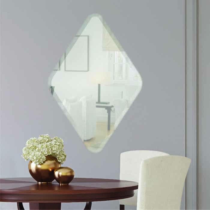 Spancraft 22" X 34" Diamond Frameless Bevel Wall Mirror