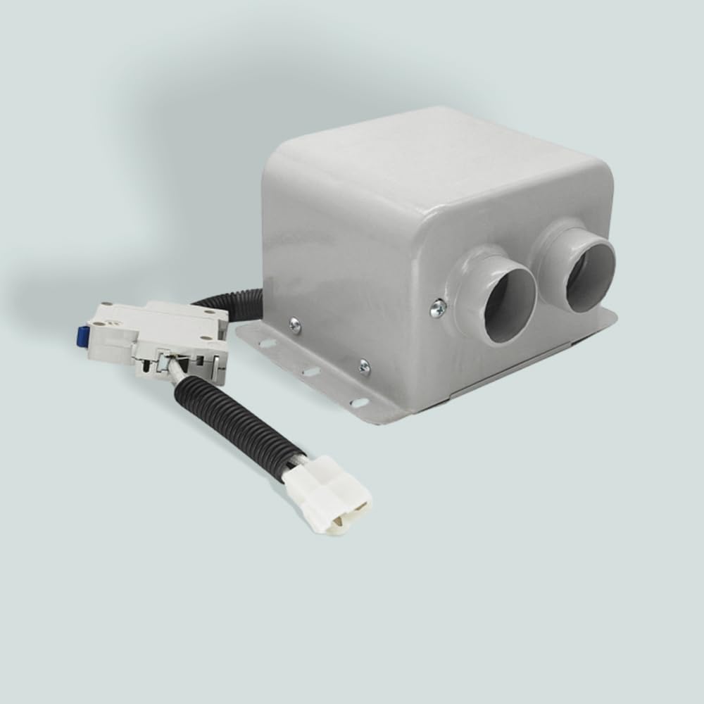Riscaldatore per auto Riloer per camper, 12 V, 600 W, ventilatore portatile per riscaldamento rapido invernale, compatibile con la maggior parte dei veicoli, con porta accendisigari da 12 V CC, grigio