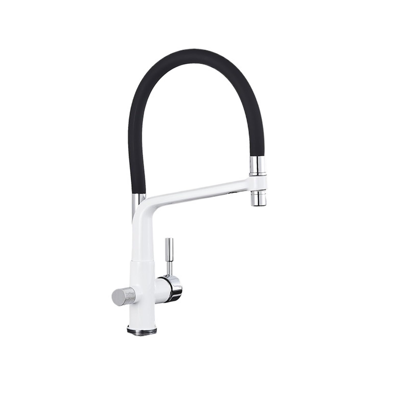 Yjyjy Chrome White A Faucet Pull-Down Kitchen Sink Faucet Pure Water Filter Kitchen Faucet Double Handle Hot And Cold Mixer Crane Purification Faucet Tap