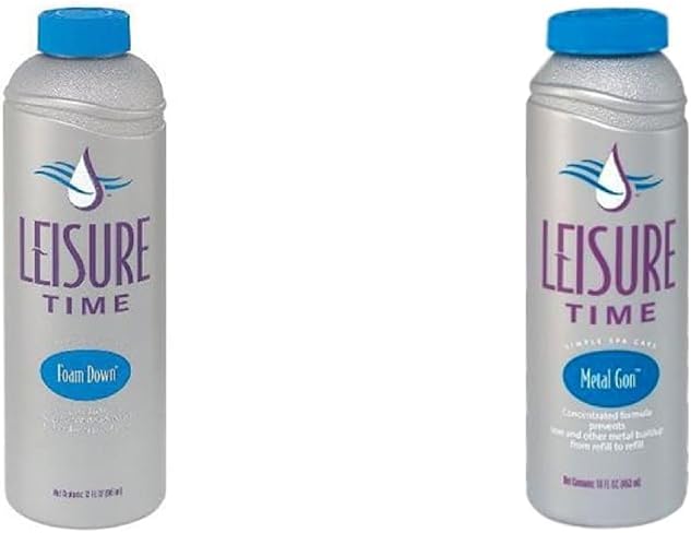 Leisure Time Spa Foam Down 1 Quart and Metal Gon Protection 16 oz