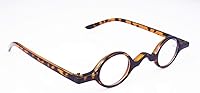 Vista 10 de Small Round Retro Reading Glasses Mens Womens Spring Hinge Readers (Two pairs/Leopard + Black, 1.50)