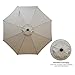 Abba 11ft Patio Umbrella Outdoor Umbrella Market Table Umbrellas with Push Button Tilt, Crank and 8 Sturdy Ribs for Lawn, Garden, Deck, Backyard & Pool, Beige