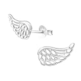 alas de angel tatuaje significado Diámetro: 12 mm (1,2 cm) Laimons Pendientes para mujer con alas de ángel, mate y brillante, plata de ley 925