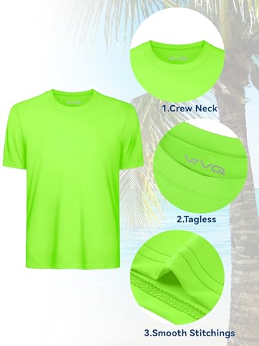 Boys Neon Shirt Youth UPF 50+ Dry Fit Athletic Short Sleeve Tops Tees Kids Rash Guard Neon Shirts for Boys and Girls4