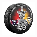 2017 Stanley Cup Playoffs 2nd Round Capitals vs Penguins Official NHL Game Puck - Hockey Cards