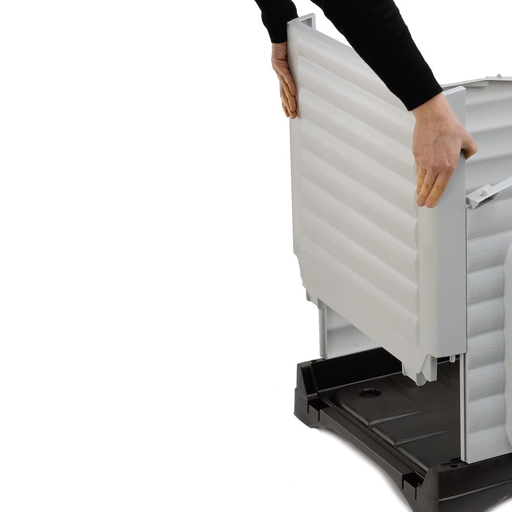 Ferplast DOGVILLA 60 Casetta per Cani, Lato Apribile, Fondo Sollevato Anti Umidità, Sistema Fuoriuscita Liquidi, Tetto Rimovibile Facile Pulizia, Griglia Aerazione, 58 x 48 x h 44 cm
