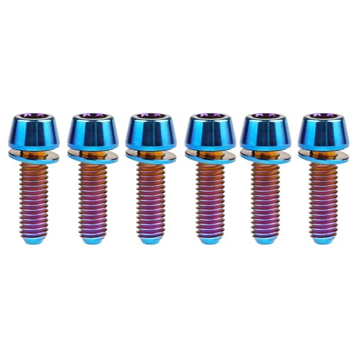 Dingtai 6�� ���b�V���[�e�[�p�[�w�b�h�{���gM5x 16 18 20mm�S�[���`�^���o�C�N�X�e�� (�o�[���u���[, M5x20mm)