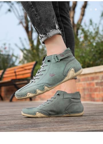 Handmade Men Casual Boots Comfortable Orthopedic Arch Support Daily Walking Shoes Casual Hiking Ankle Boots For Men Non-Slip Breathable Outdoor Shoes4