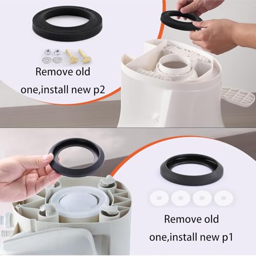 Image of altivox RV Toilet Seal Replacement Kit for Thetford RV Toilet,Perfect fit for Thetford Aqua Magic Style II /Plus /Residence - 34120 Waste Ball Seal & Hardware | Fix Leaks, Odor-Proof, Easy Install