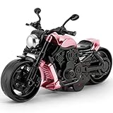 Doyomtoy Roségoldfarbenes Motorradspielzeug, realistisches Motorradmodell, Spielzeugauto, Lernspielzeug, geeignet als Geburtstagsgeschenk