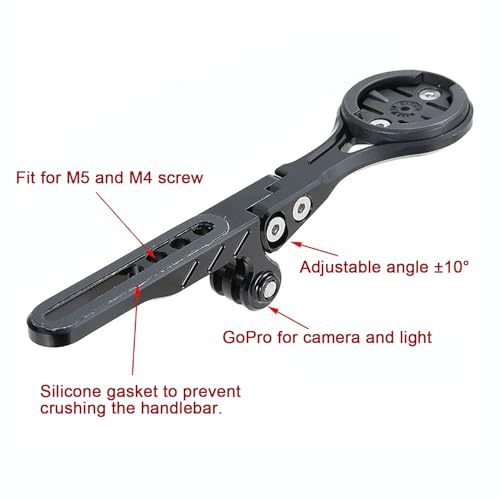 BSSOK Aero Integrated Handlebar System Out Front Bicycle Computer Mount for Garmin Edge Wahoo Elemnt Bryton Fits Canyon CEP Cockpits and Wilier Filante Bar Handlebar and More - Thumbnail 2