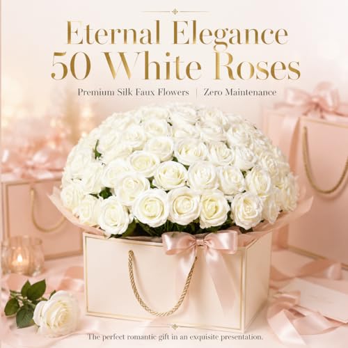 102 PCS White Roses Artificial Flowers - image 2