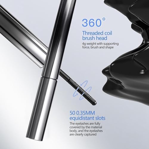ASMAYSA Iron Mascara - Iron Strong Mascara, 3D Curling Eyelash Iron Strong Mascara, Washable Extra Slim Metal Bristleless Mascara, Non-Clumping,Smudge Proof, Natural Long Lasting Mascara - Image 3