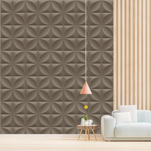 Image of Kayra Decor Wall Panels for Bedroom Butterfly Design Mega Graige Color 19.7 inch x 19.7 inch (Pack of 12) - Covers 32.34 Sq. Ft.