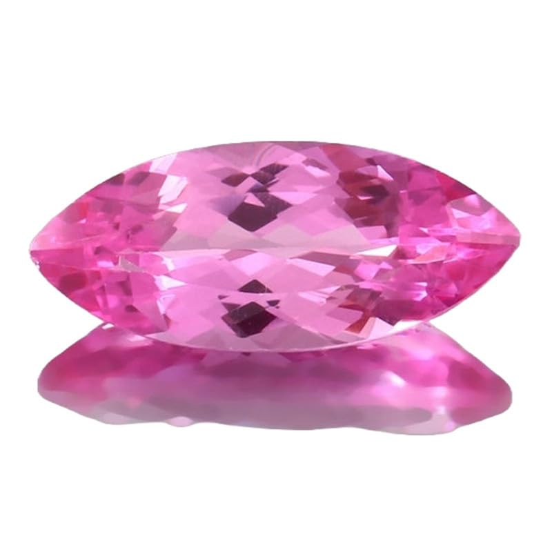 Saphir rose pour fabrication de bague et pendentif artisanaux 18x8mm