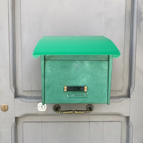 Cache pluie pour boîte aux lettres extérieure de maison design vert