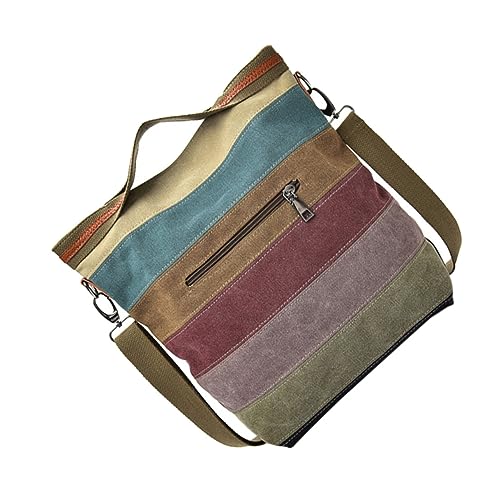 Sac de rangement toile à rayures - Cabas de courses portable et résistant