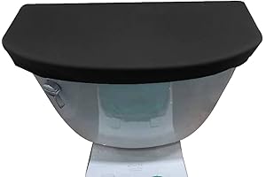 Madeals Universal Soft Absorbent Velvet Toilet Tank Lid for Various Tank Sizes - Black