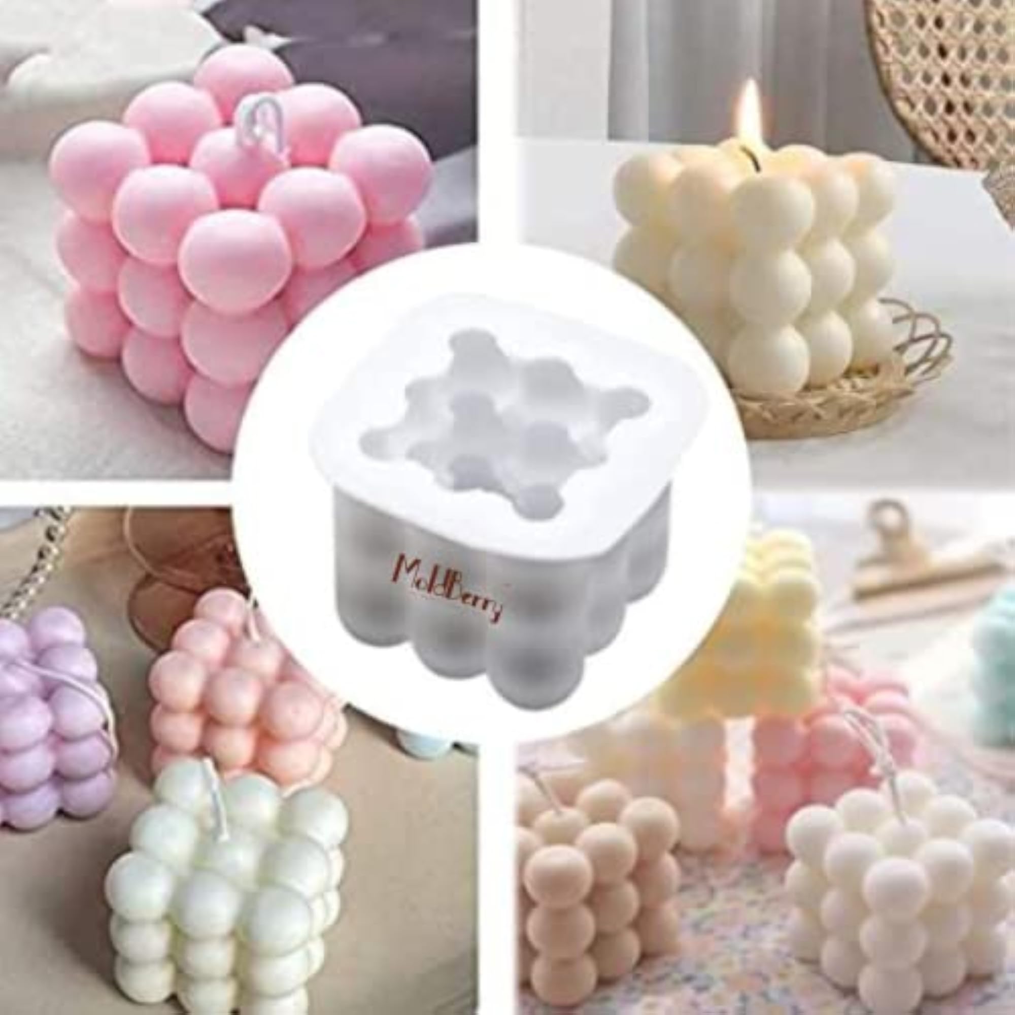 Bubble Candle Silicone Mold for DIY Projects