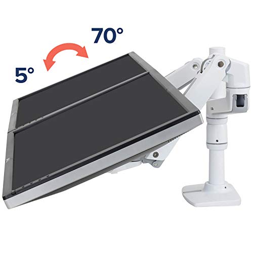 Image of Ergotron - LX Vertical Stacking Dual Monitor Arm, VESA Desk Mount - for 2 Monitors Up to 24 Inches, 7 to 20 lbs Each - White