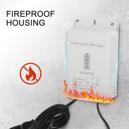 12V-2A Uninterruptible Power Supply Mini UPS Battery Backup Interface with 6000mAh Capacity for Outdoor Cameras and Security