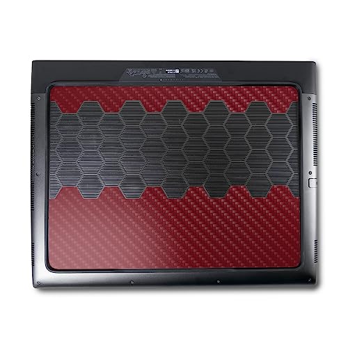 Image of MightySkins Carbon Fiber Skin Compatible With Alienware M18 R1 (2023) Full Wrap Kit - Solid Burgundy | Protective Durable Textured Carbon Fiber Finish | Easy To Apply & Change Styles | Made in the USA