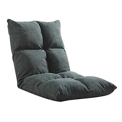 Chaise de sol réglable marron avec dossier inclinable 5 positions