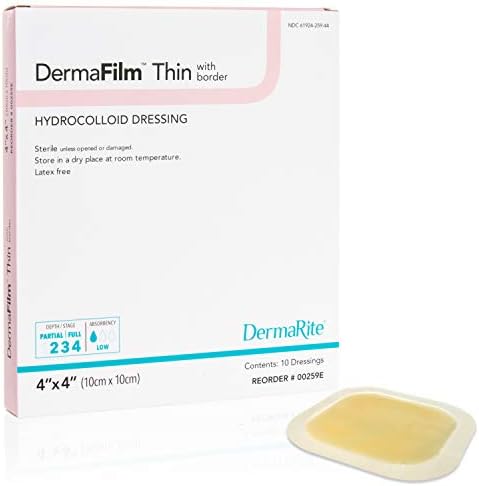 Amazon.com: DermaFilm Thin Hydrocolloid Dressing 4 x 4