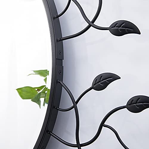 Chende 39" X 39" Large Mirror For Wall Decor, Round Decorative Wall Mirror For Dining Room With Removable Leaves, Beveled Edge And Metal Frame, Modern Accent Mirror For Home Decor #TOP1