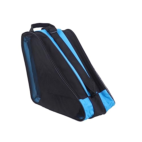 Sosoport Roller Skating Shoes Storage Boys and Girls' Roller Skates Backpack Double Shoulder Bag Easy-clean Mesh Stylish Triangle Design for Outdoor Activities