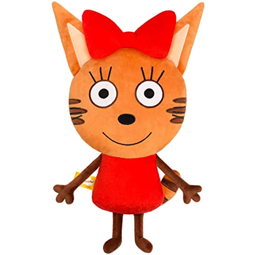 AEVVV Karamelka, weiches Katzenkissen, 45,7 cm, russischer Cartoon, drei Katzen, 18 Zoll