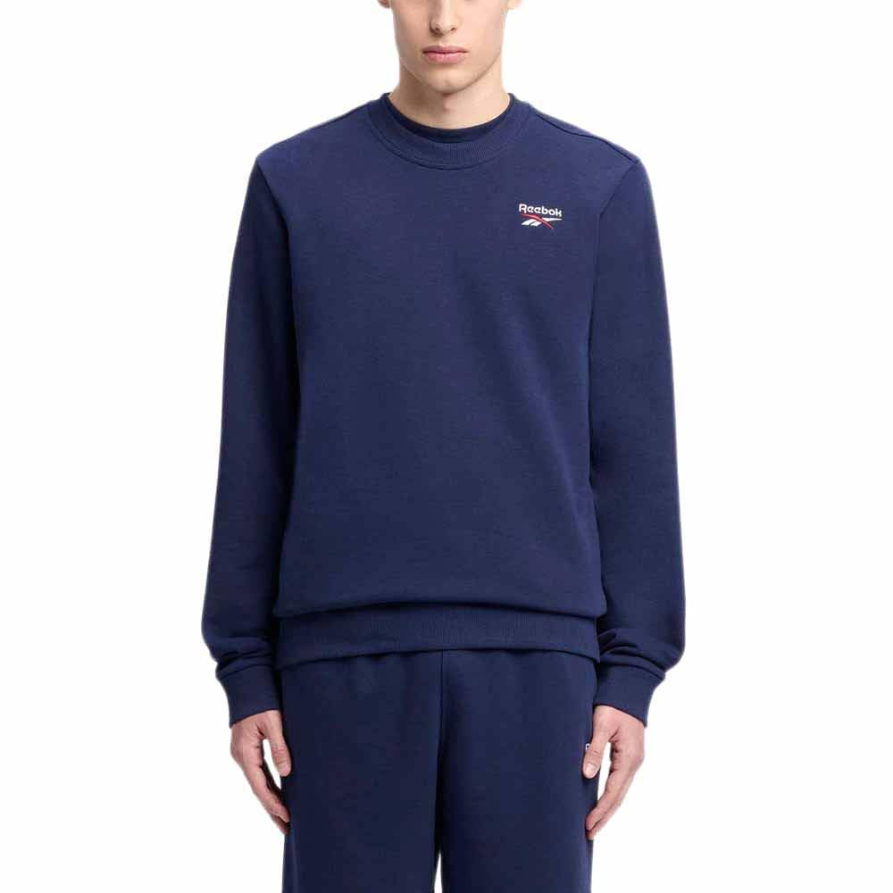 Reebok Men's Identity Small Logo Ft Crew Sweatshirt, Vecnav, S