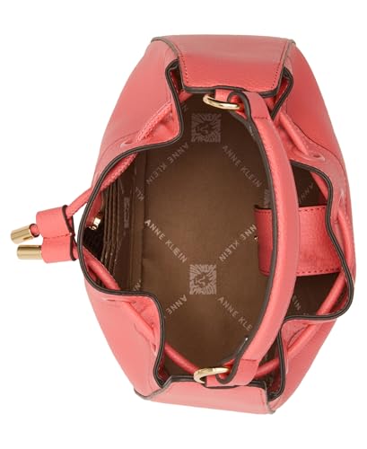 Anne Klein Drawstring Bucket with 2 Detachable Straps, Persimmon3