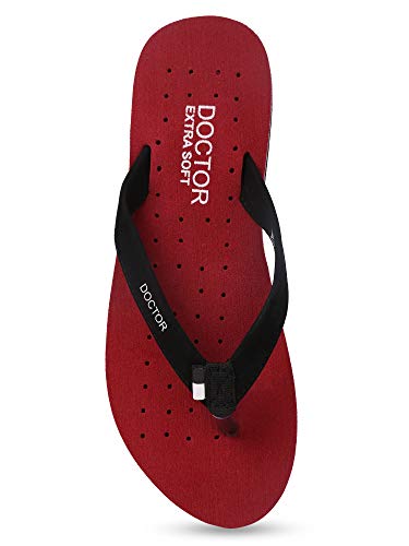 Image of DOCTOR EXTRA SOFT House Slipper for Women's Care Dr Orthopaedic Super Comfort Fitting Flat Cushion Chappal Flip-Flop for Ladies & Girl's