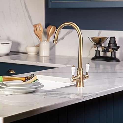 Dishmatic Vorteilspack-Set – 1 x nachfüllbarer Spülmittel-Spendergriff mit 6 austauschbaren Allzweck-Schwammköpfen – antibakterieller Küchenspülgriff mit Easy-Grip-Griff