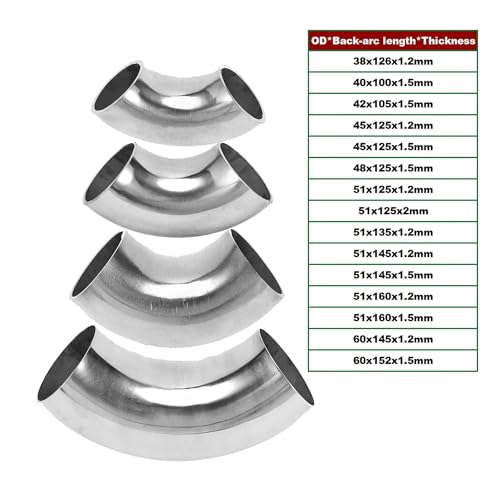 Embout échappement coude 90° en inox durable pour modification auto - 3