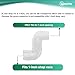 Lyserin AC Drain Line Cleaner Tool – Wet Vac Attachment for Unclogging & Evacuating PVC AC Drain Lines, Universal Fit
